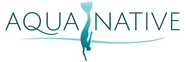 aqua-native mermaiding logo
