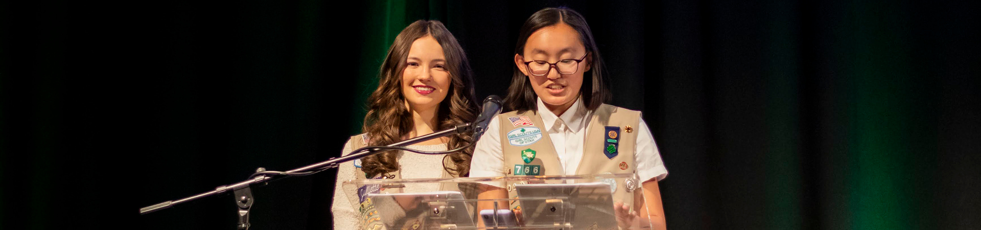  high school gold award girl scout with natural hair wearing ambassador vest 